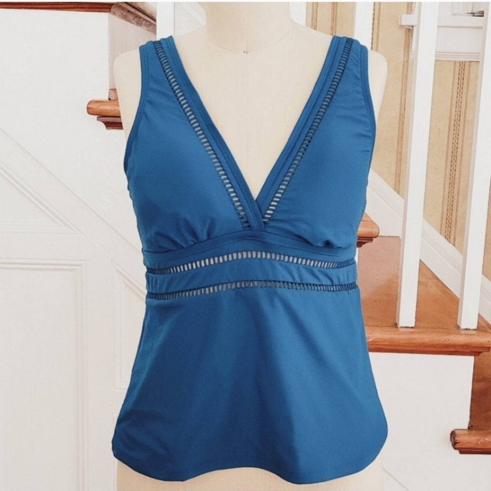 TIME AND TRU Swimwear Blue Tankini  Size Medium